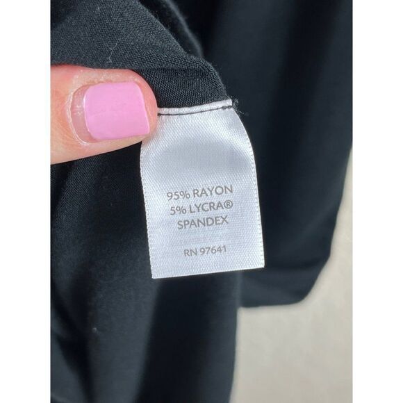 J. Jill Wearever Collection Stretch Scoop Neck Front Drape Elbow Sleeve Dress XL - Picture 7 of 9